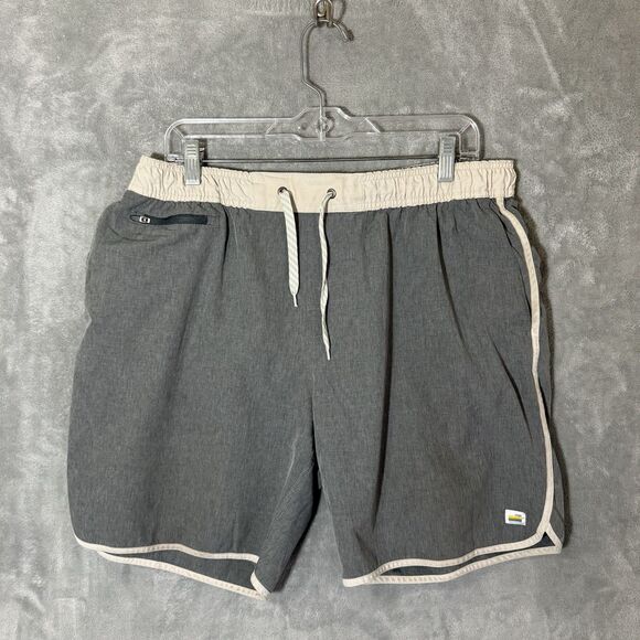 Vuori Shorts Mens XL Gray Banks Athletic Training Unlined Pockets V330 READ